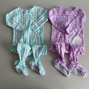 Simple Joys by Carter's Baby Girl's' Snug-Fit Footed Pajamas, 6-9 Months